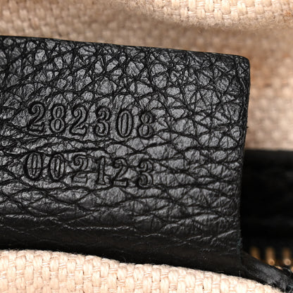 Gucci Pebbled Calfskin Large Soho Shoulder Bag Black 7 of 13