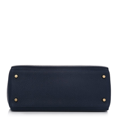 Hermes Togo Kelly Retourne 28 Bleu Nuit 6 of 39