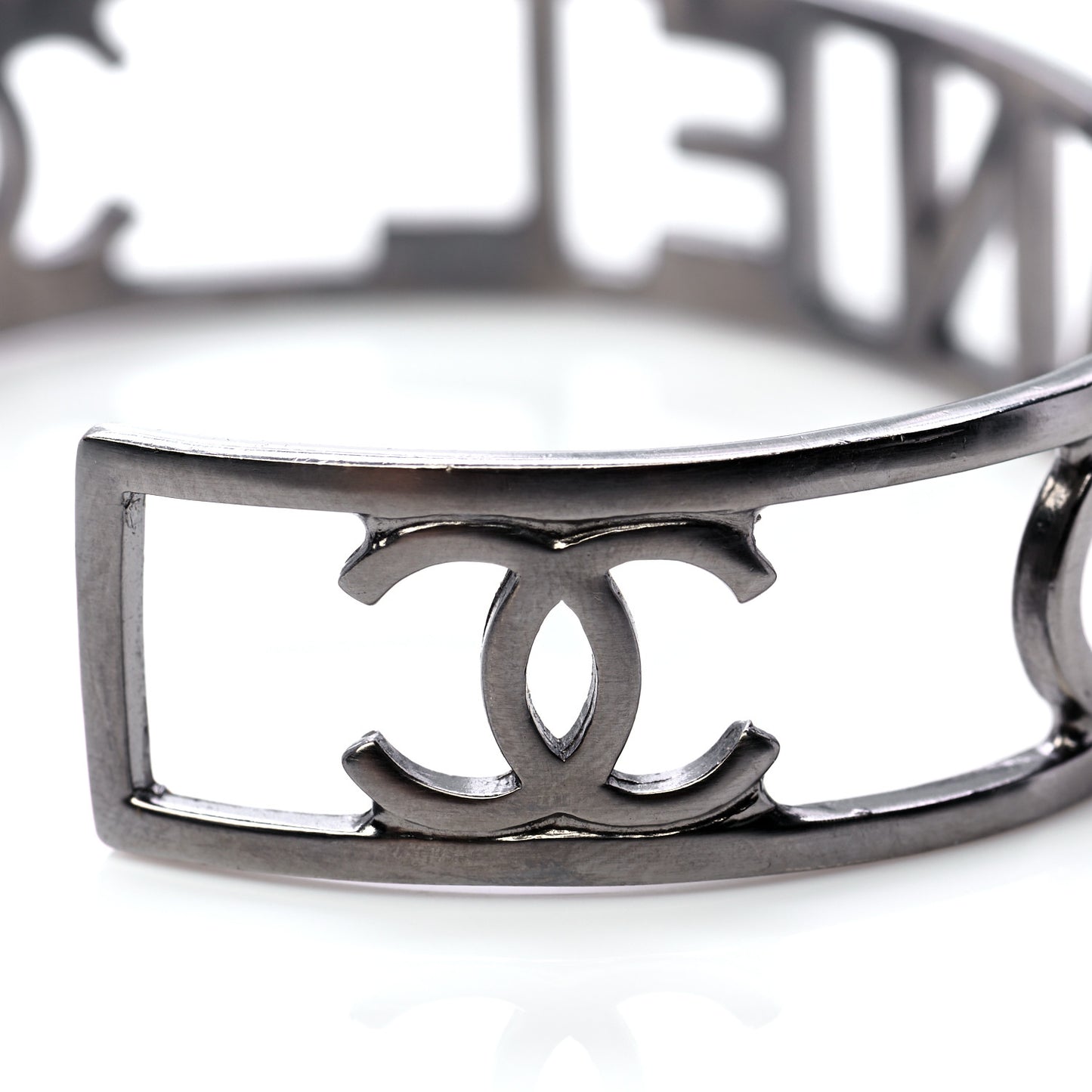 Metal Logo Cuff Silver