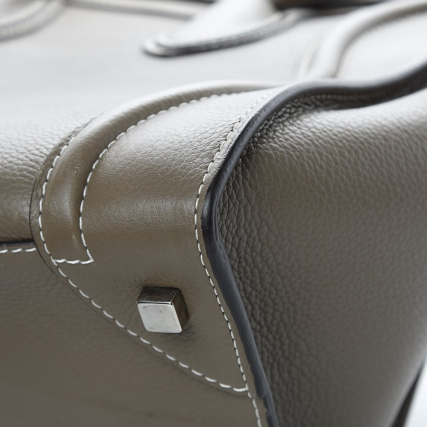 Drummed Calfskin Mini Luggage Souris