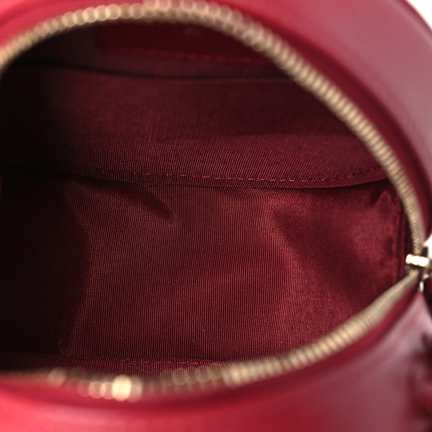 Chanel Goatskin Quilted Chanel 19 Round Clutch With Chain Red 5 of 9