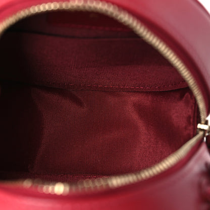 Chanel Goatskin Quilted Chanel 19 Round Clutch With Chain Red 5 of 9