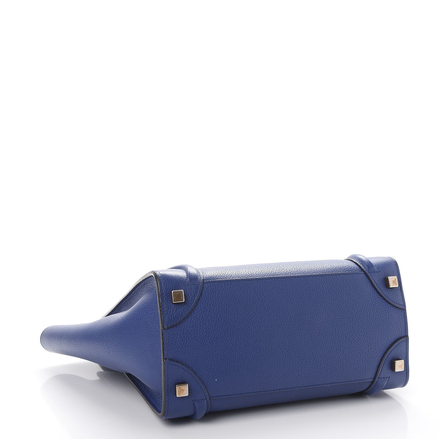 Celine Drummed Calfskin Micro Luggage Indigo 4 of 14