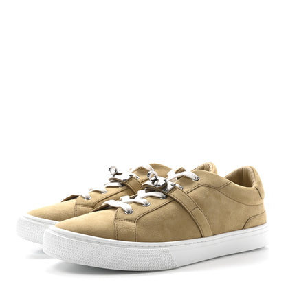 Hermes Chevre Velours Mens Day Sneakers 42 Beige Albatre 4 of 10