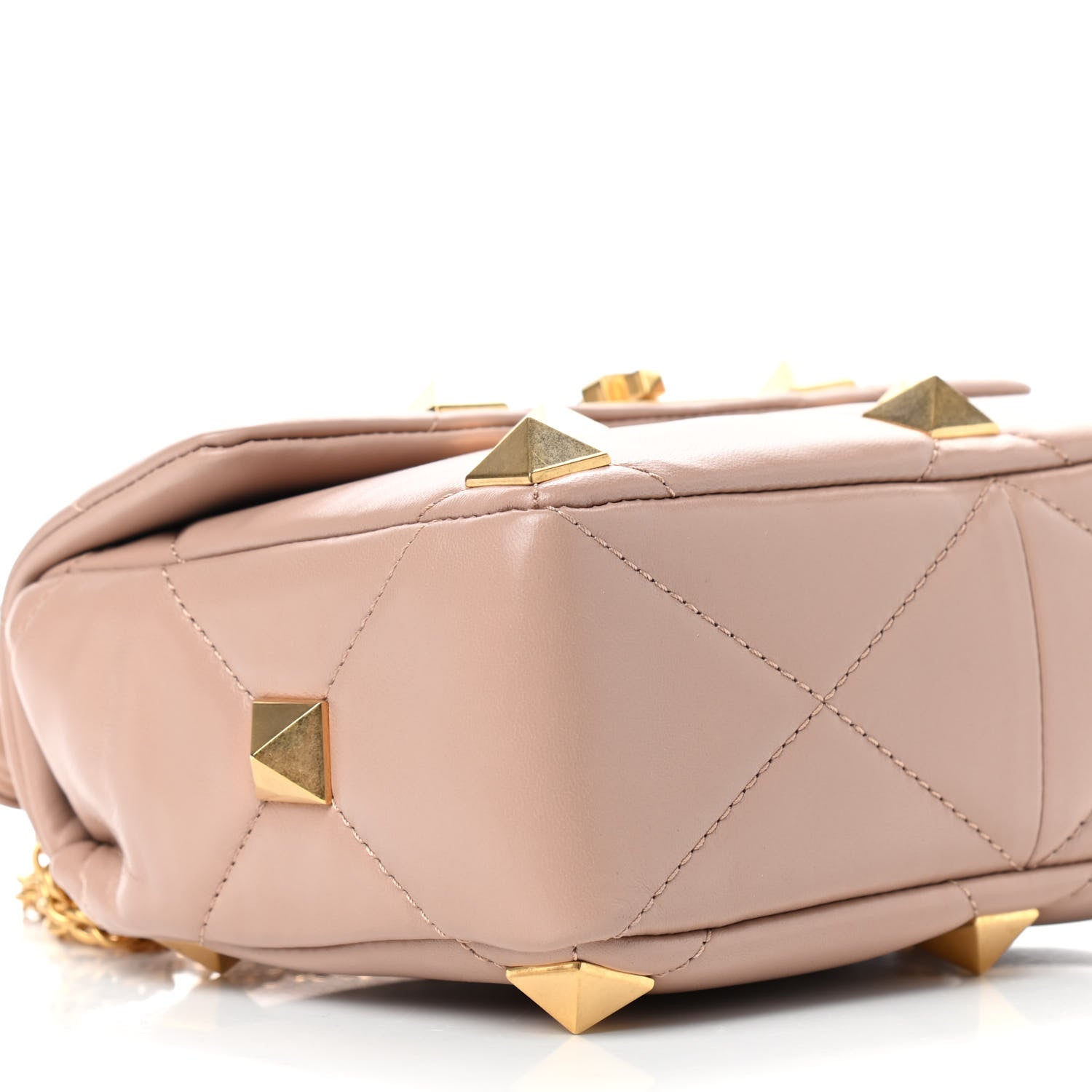 Valentino Garavani Nappa Medium Roman Stud Shoulder Bag Rose Cannelle 7 of 8