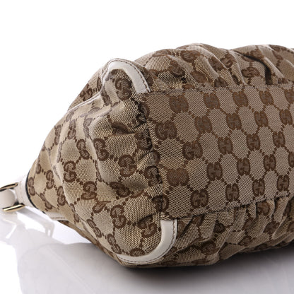 Gucci Monogram Medium D Gold Ring Hobo White 5 of 9