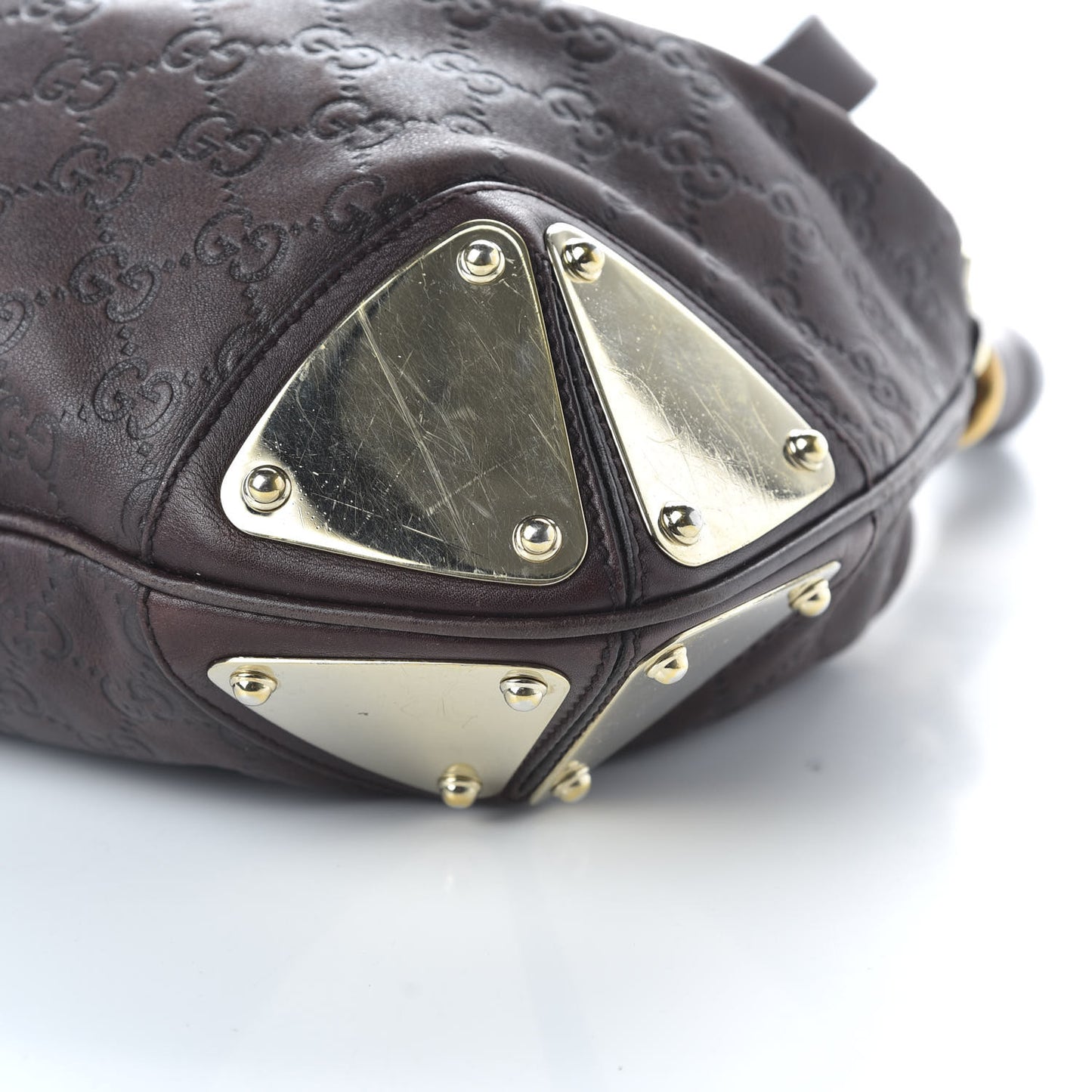 Guccissima Medium Indy Top Handle Hobo Dark Brown