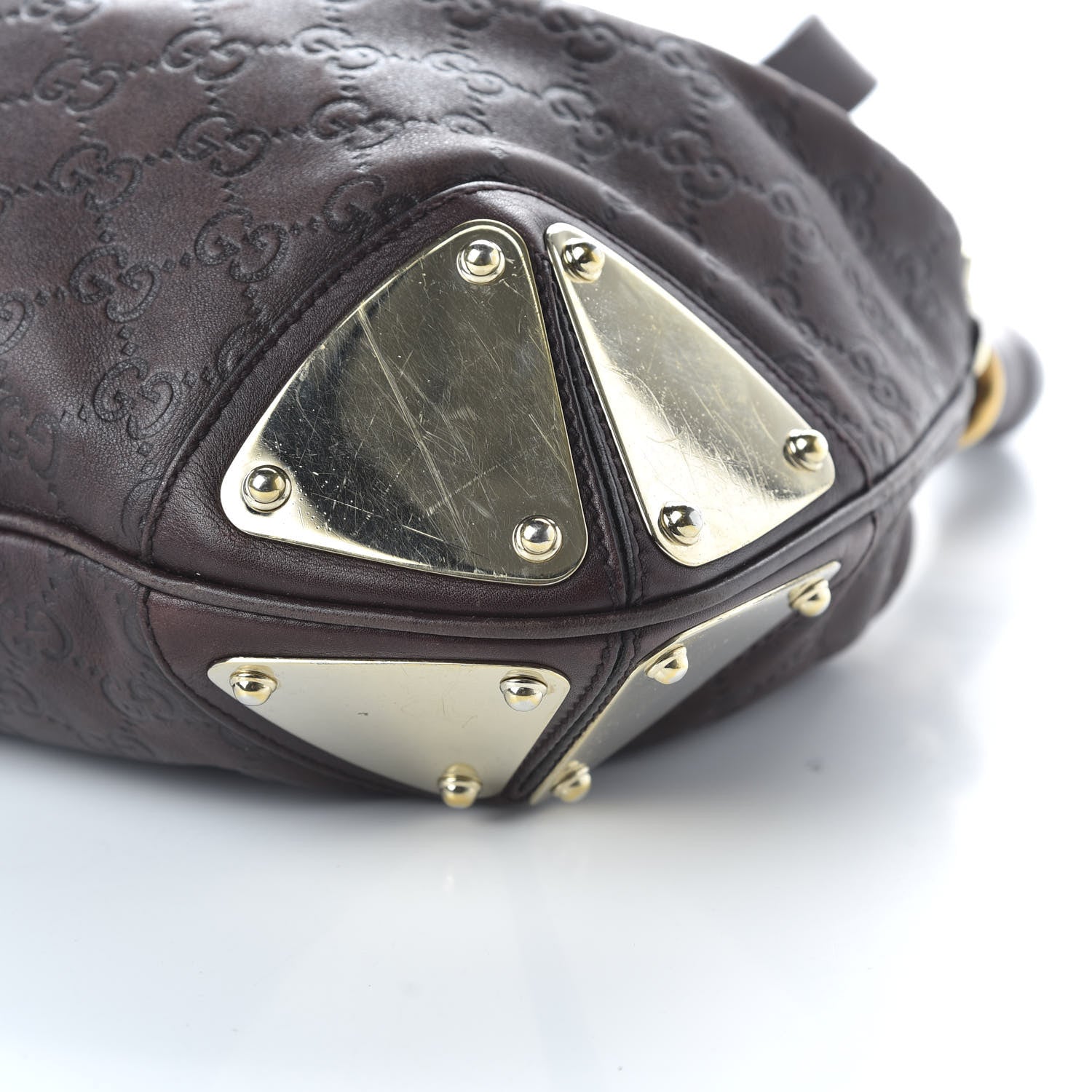 Gucci Guccissima Medium Indy Top Handle Hobo Dark Brown 8 of 12