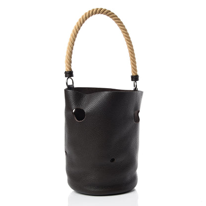 Hermes Taurillon Clemence Mangeoire Rope Bag Chocolate 3 of 9