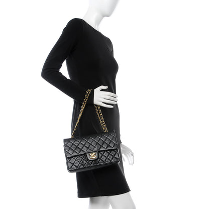 Chanel Lambskin Quilted Medium Double Flap Black 2 of 11