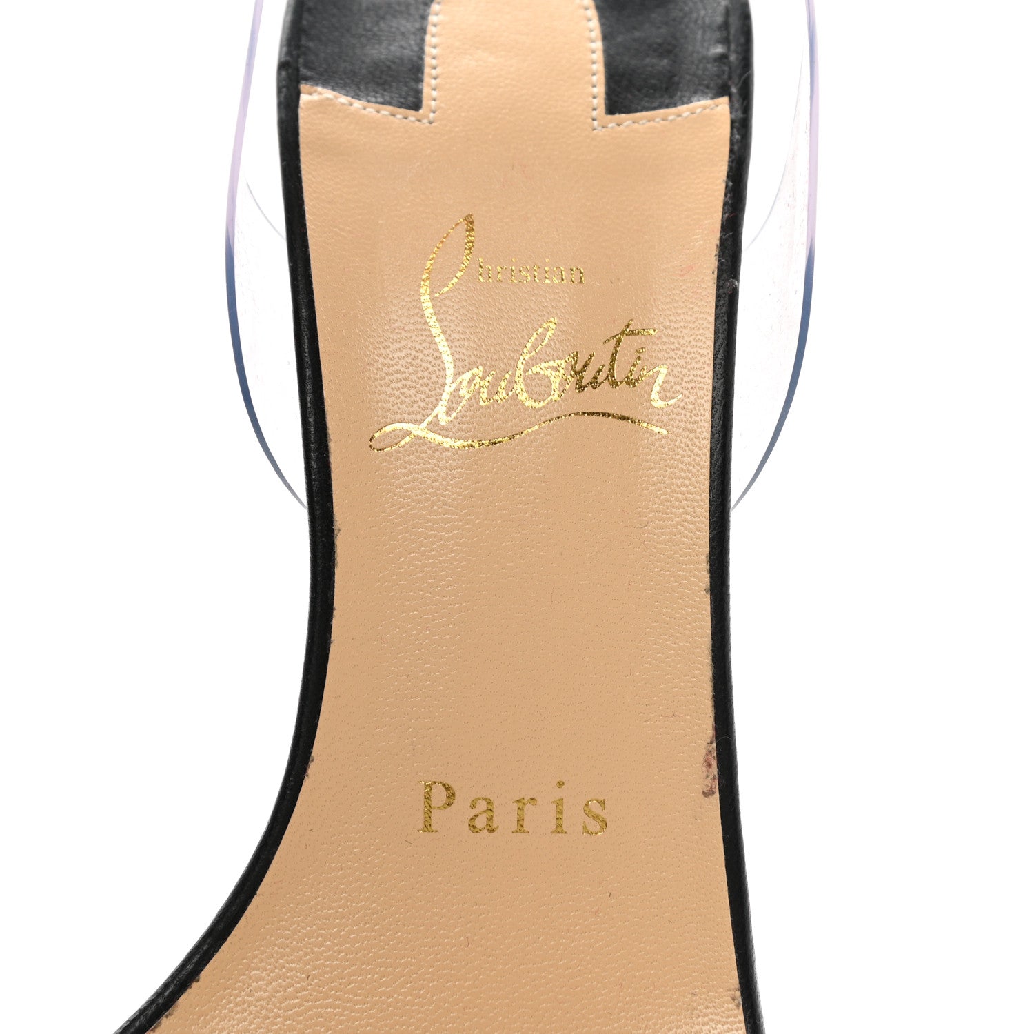 Christian Louboutin Shiny Nappa PVC Jonatina 100 Sandals 37 Black 7 of 8
