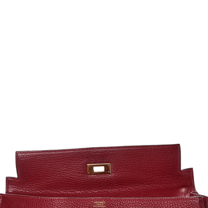 Hermes Taurillon Clemence Retourne Kelly 32 Rouge Garance 10 of 41