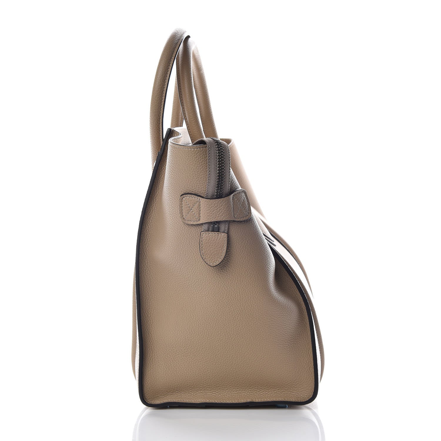 Celine Drummed Calfskin Mini Luggage Dune 8 of 17