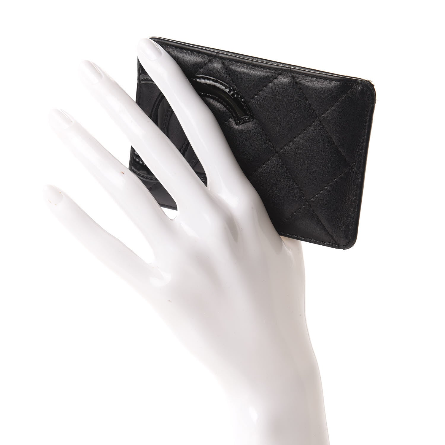 Chanel Calfskin Quilted Cambon Card Holder Black 2 of 8
