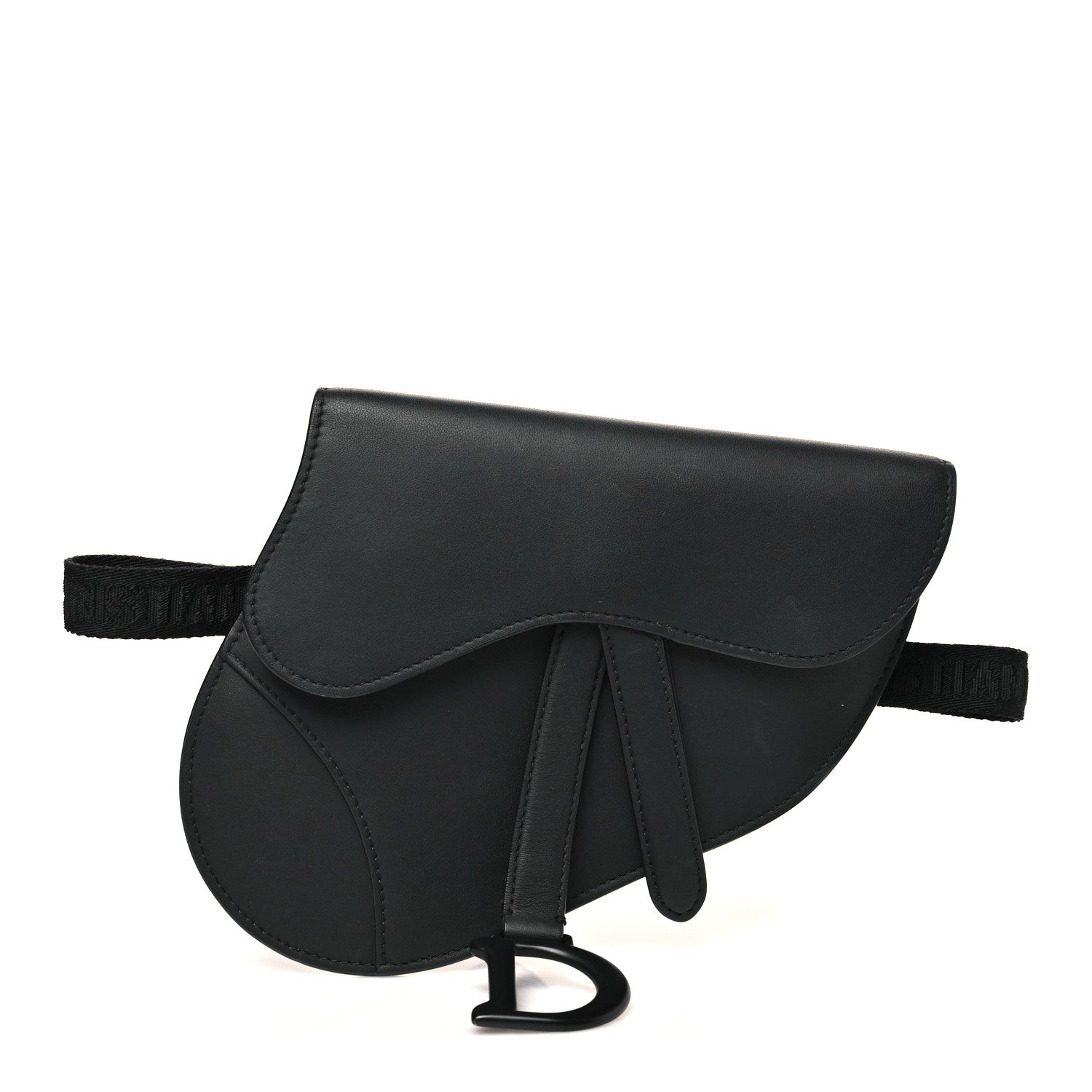 Christian Dior Ultra Matte Calfskin Saddle Belt Bag Black 1 of 8