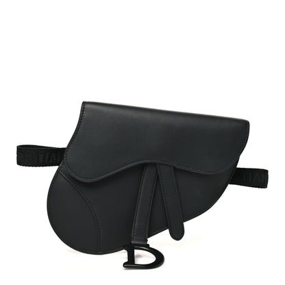 Christian Dior Ultra Matte Calfskin Saddle Belt Bag Black 1 of 8