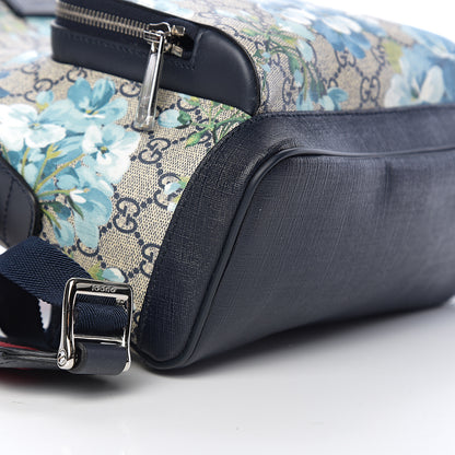 Gucci GG Supreme Monogram Blooms Small Day Backpack Blue 7 of 9