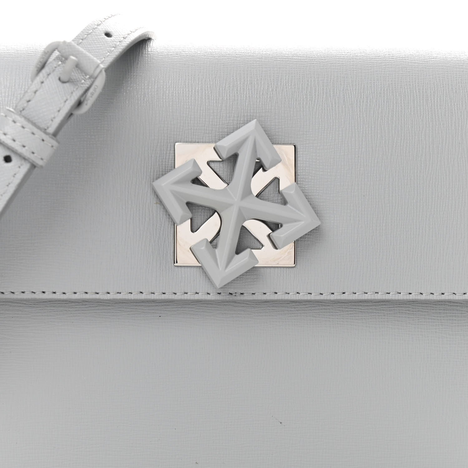 Off-White Saffiano Jitney 2.0 Crossbody Bag Grey 6 of 9