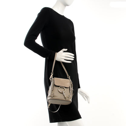 Chloe Suede Calfskin Mini Faye Backpack Motty Grey 2 of 8