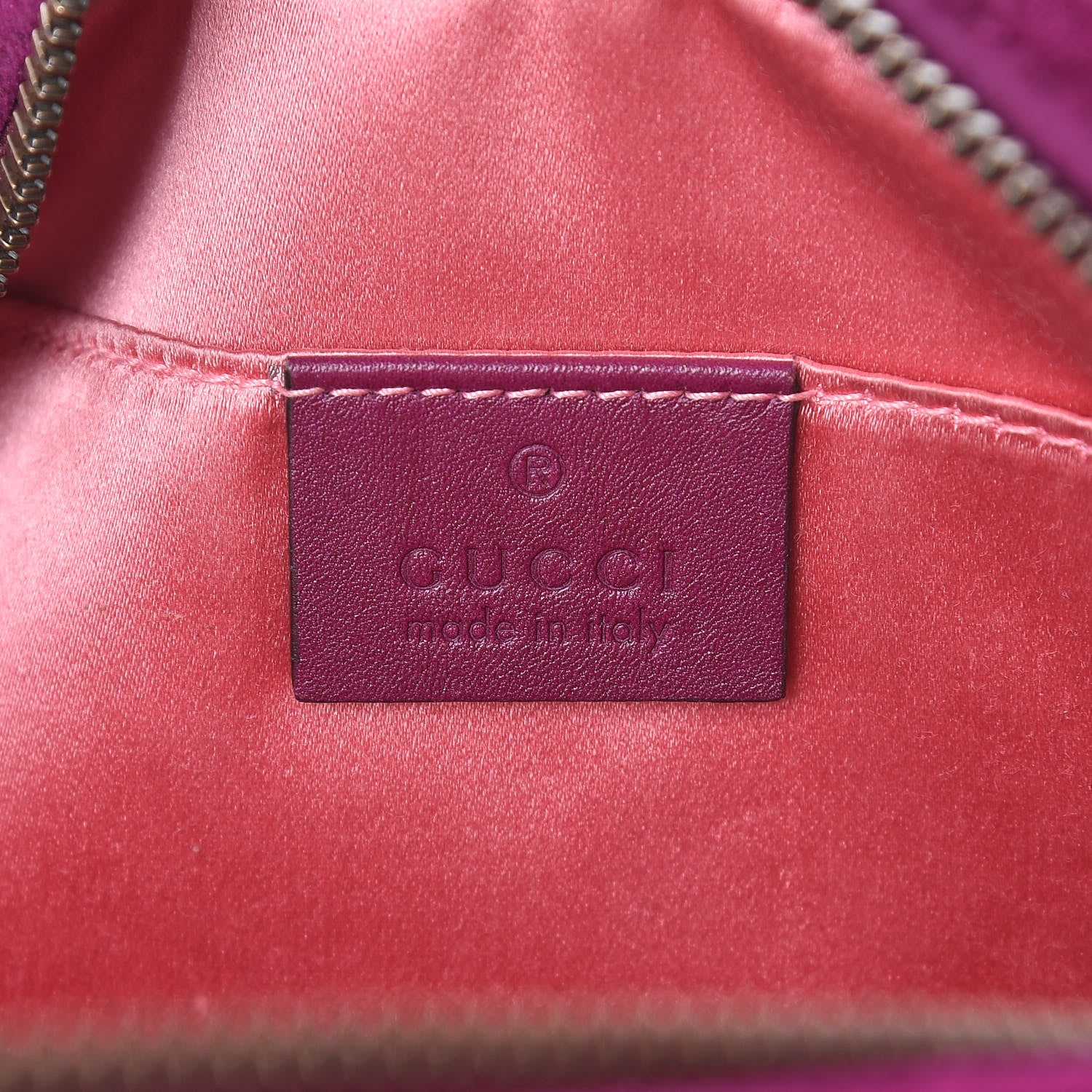 Gucci Velvet Matelasse Small GG Marmont Chain Shoulder Bag Fuchsia Violet Cyclamen 6 of 13
