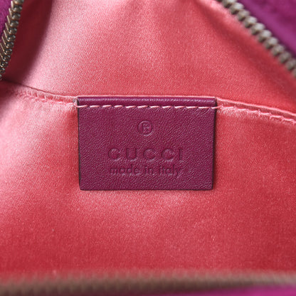 Gucci Velvet Matelasse Small GG Marmont Chain Shoulder Bag Fuchsia Violet Cyclamen 6 of 13