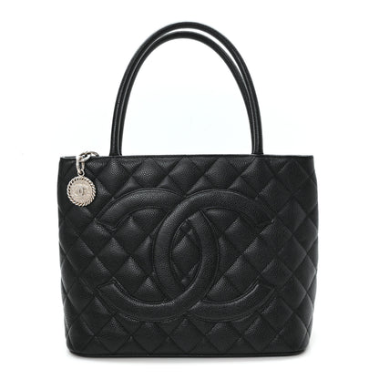 Chanel Caviar Quilted Medallion Tote Black 1 of 10