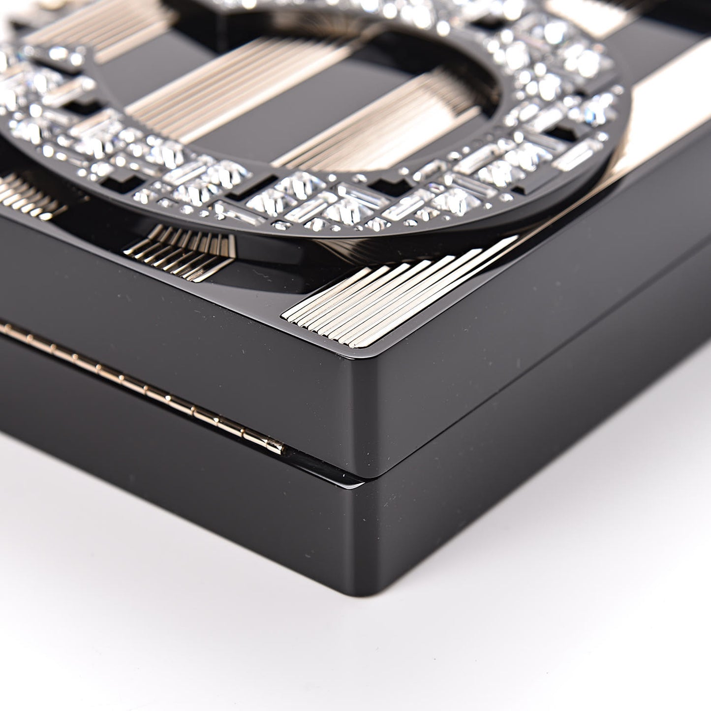 Plexiglass Strass N°5 Minaudiere Black Gold