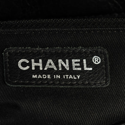 Chanel Distressed Calfskin Hamptons Accordion Flap Black 7 of 8