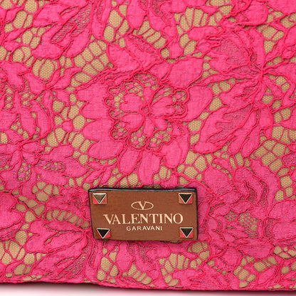 Valentino Garavani Canvas Glam Lace Reversible Tote Pink 10 of 12