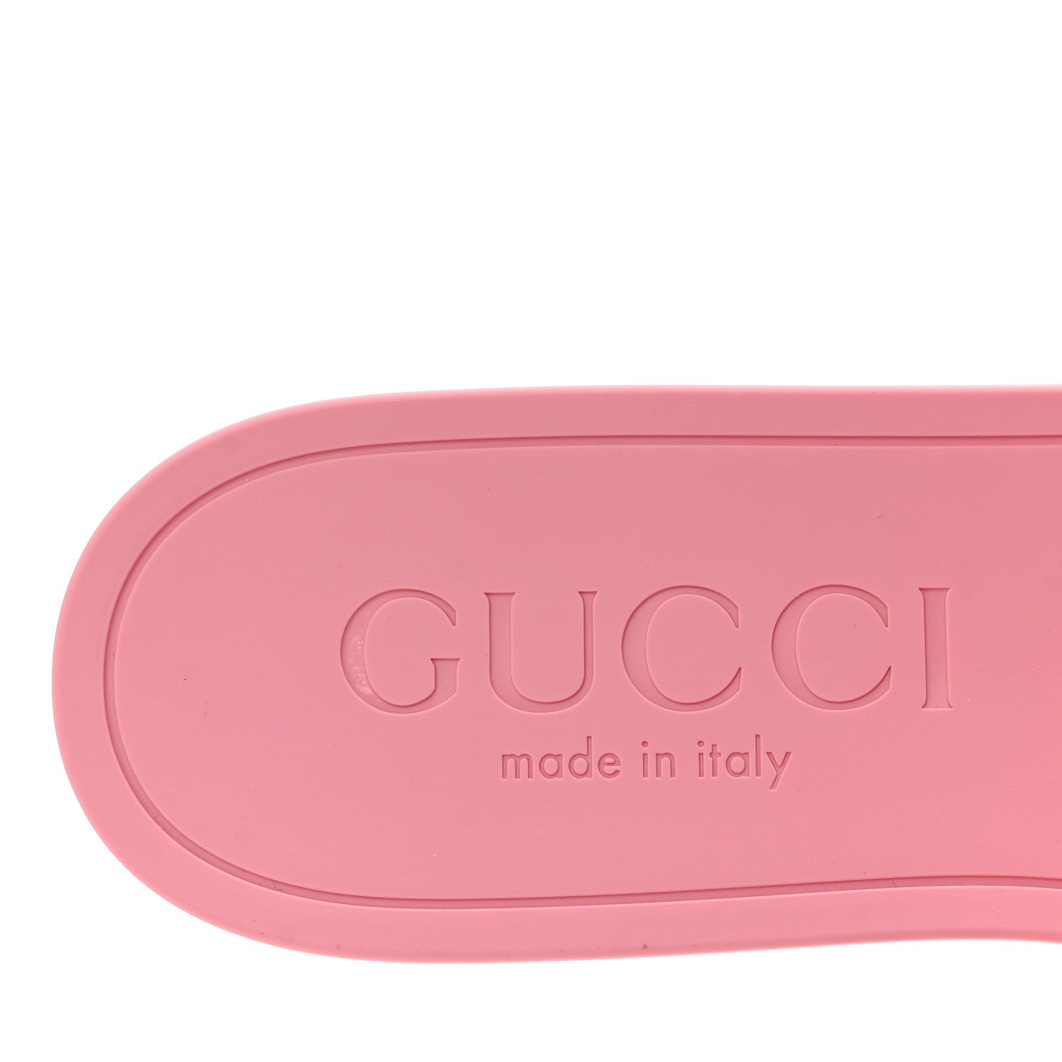 Gucci Rubber Interlocking G Womens Slide Sandals 38 Wild Rose 8 of 9