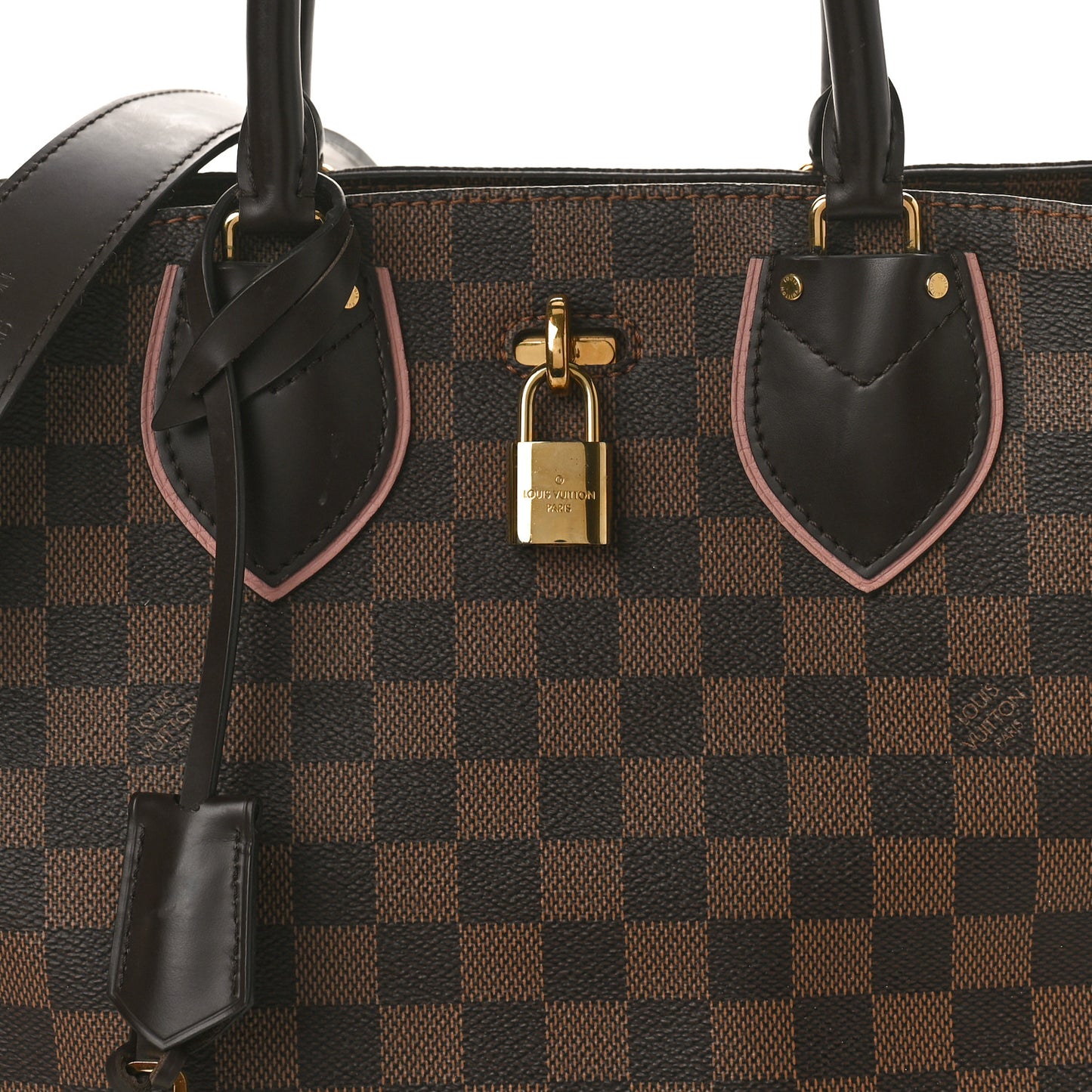 Cuir Taurillon Damier Ebene Normandy Magnolia