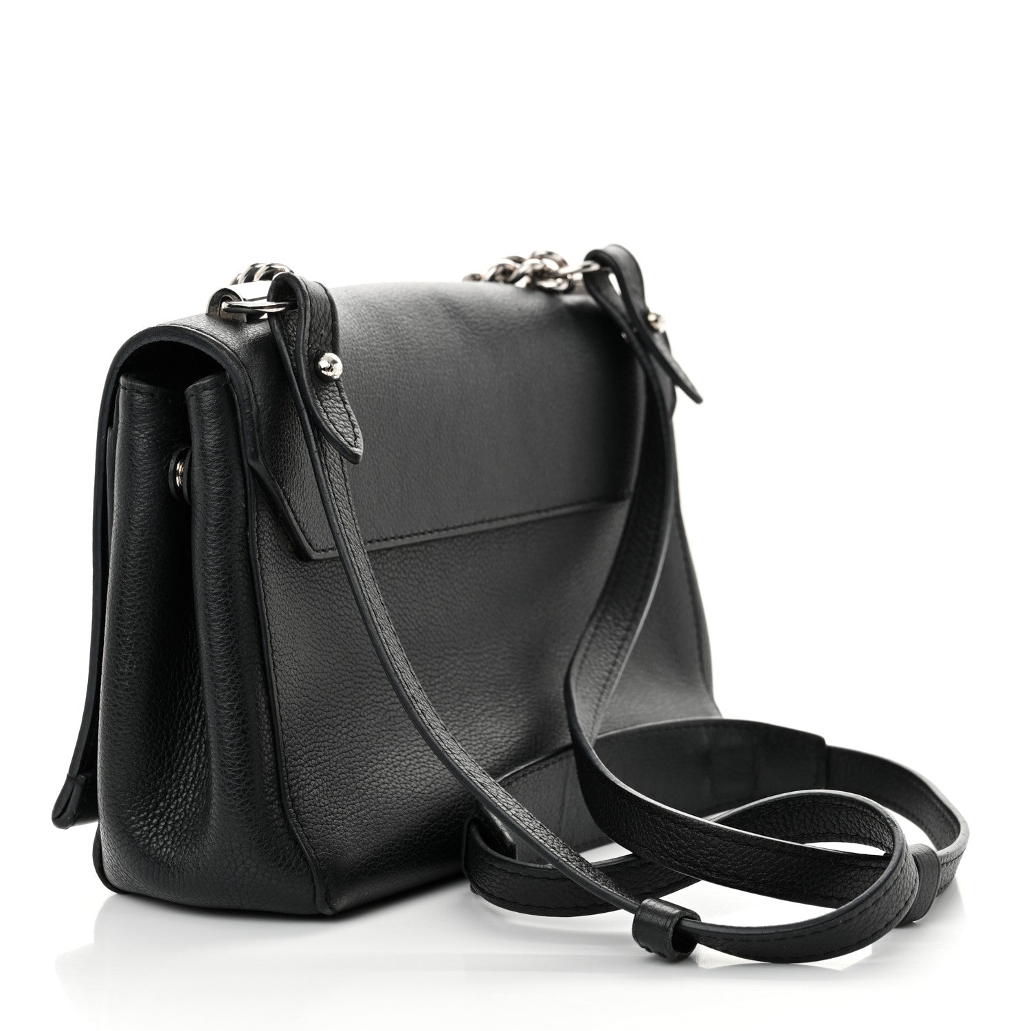 Louis Vuitton Calfskin Lockme II Chain Bag BB Black 3 of 14
