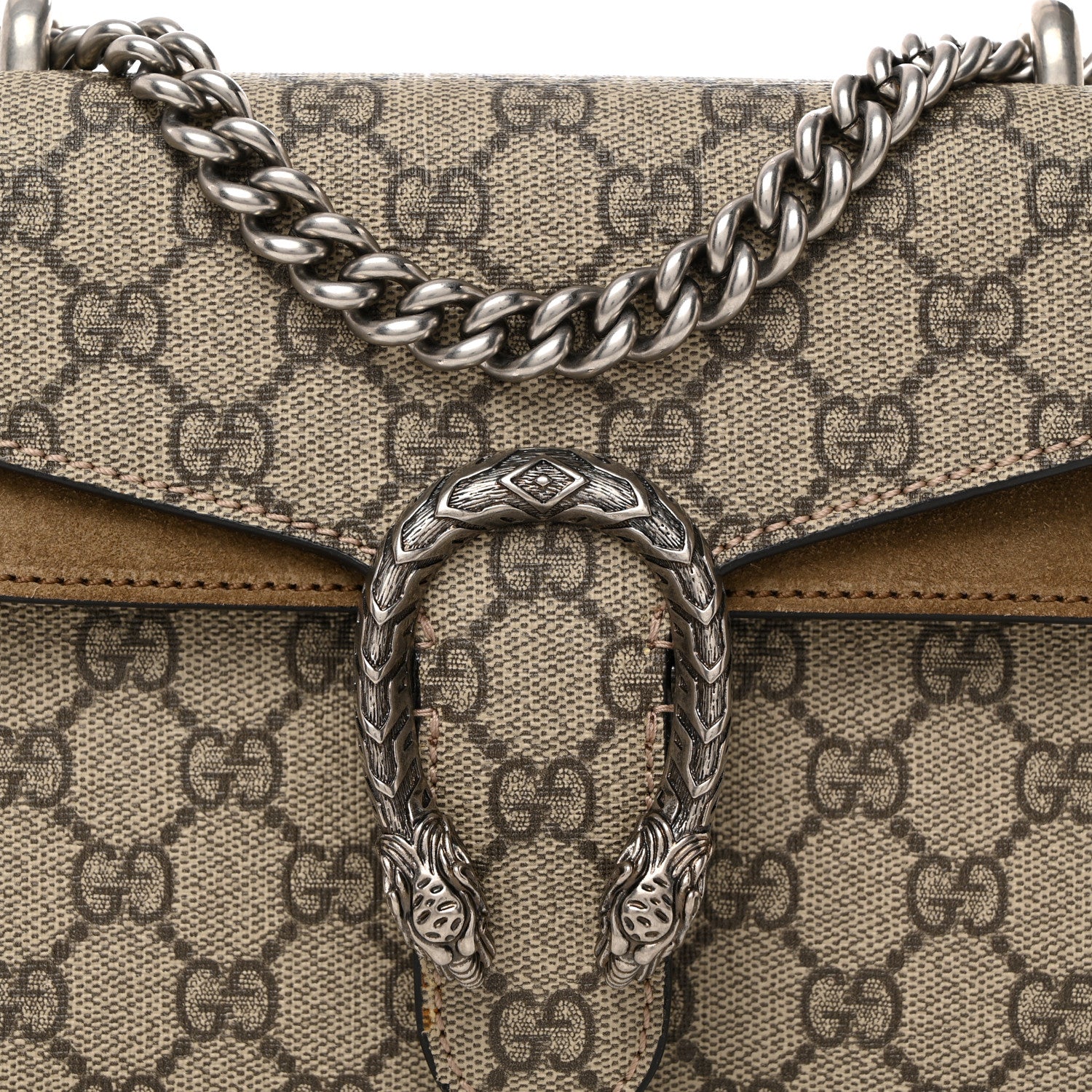 Gucci GG Supreme Monogram Mini Dionysus Shoulder Bag Taupe 8 of 10