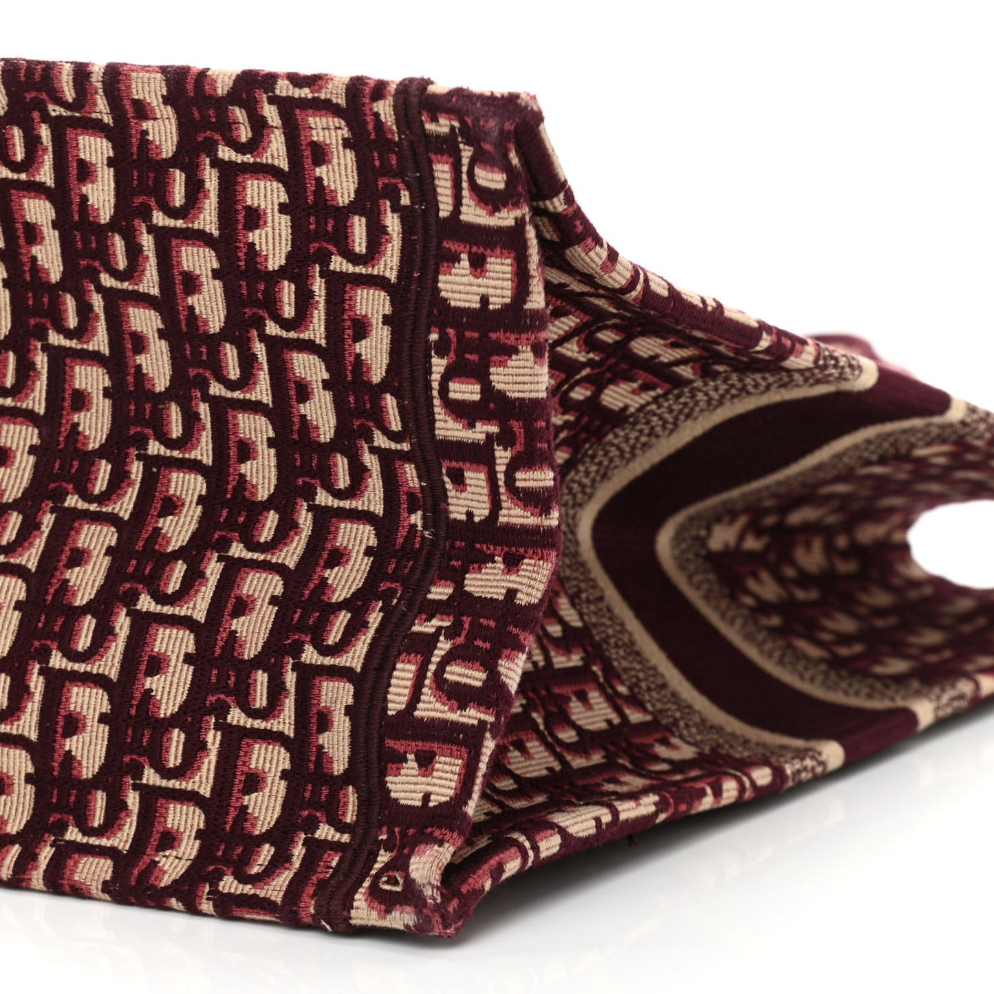 Oblique Large Book Tote Burgundy Multicolor