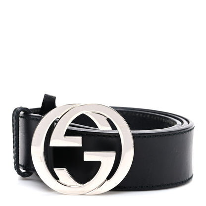 Gucci Calfskin Interlocking G 95 38 Belt Black 1 of 7