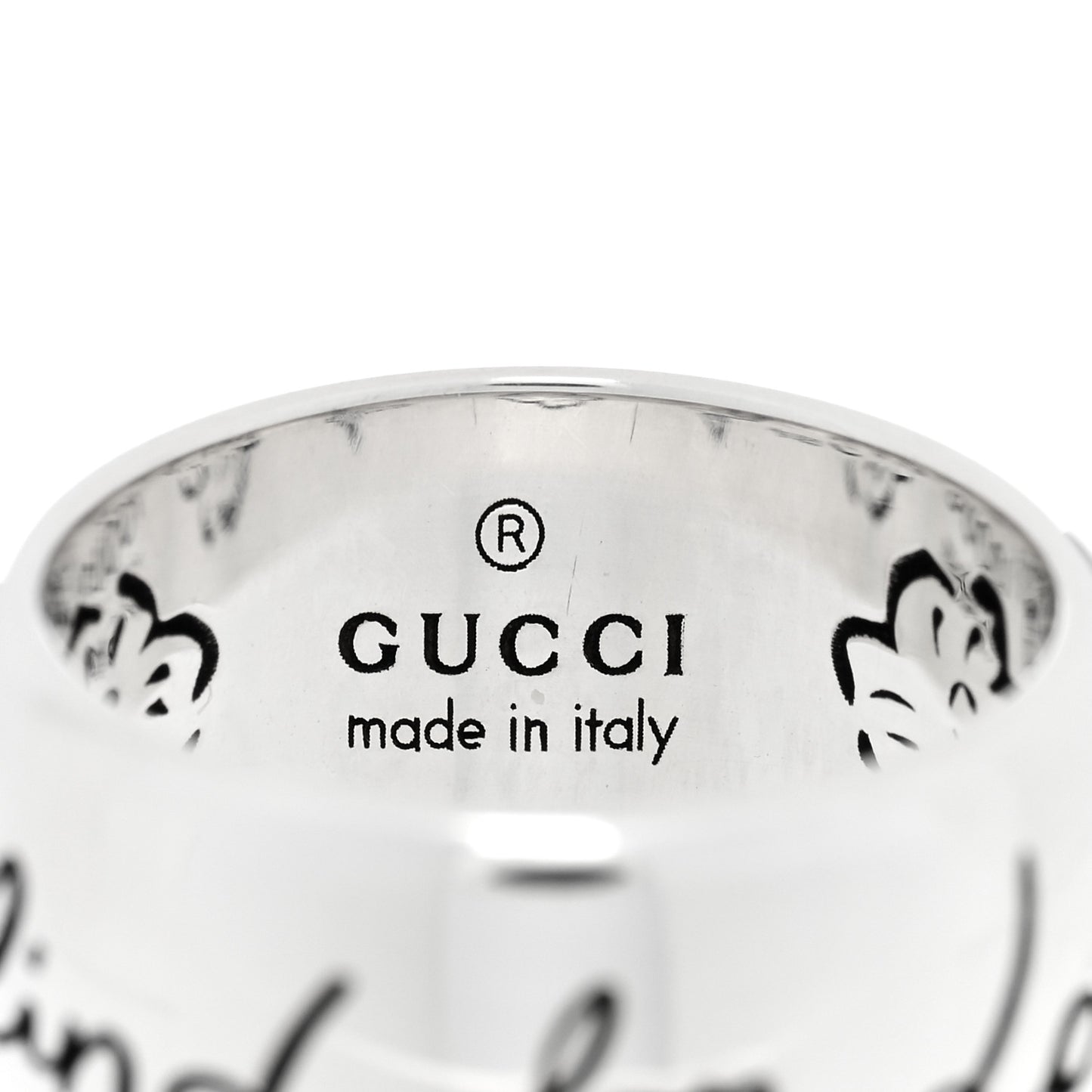 Sterling Silver Wide Blind for Love Band Ring 48 4.5