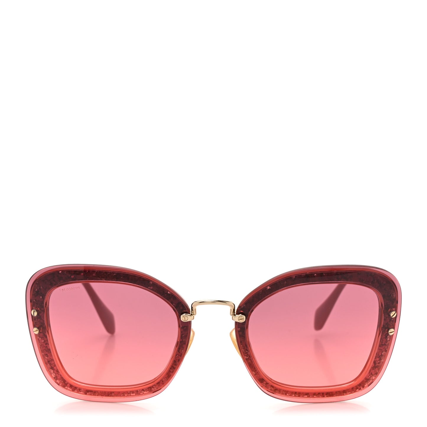 Acetate Glitter Cat Eye Sunglasses SMU02T Pink
