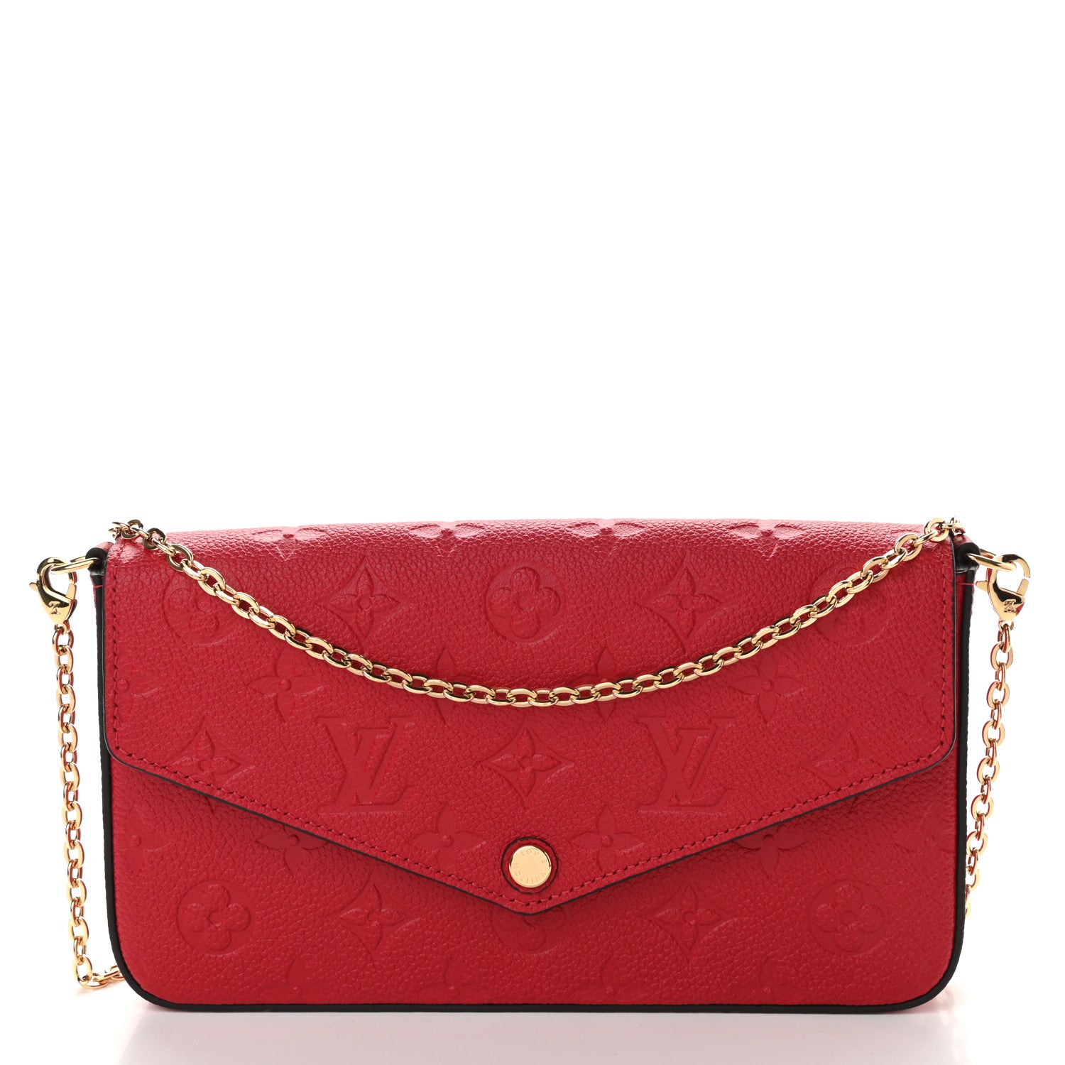 Louis Vuitton Empreinte Pochette Felicie Chain Wallet Scarlet 3 of 10