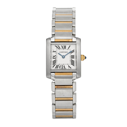 Cartier Stainless Steel 18K Yellow Gold 20mm Tank Francaise Quartz Watch 1 of 3