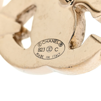 Chanel Crystal Star CC Earrings Gold 4 of 5