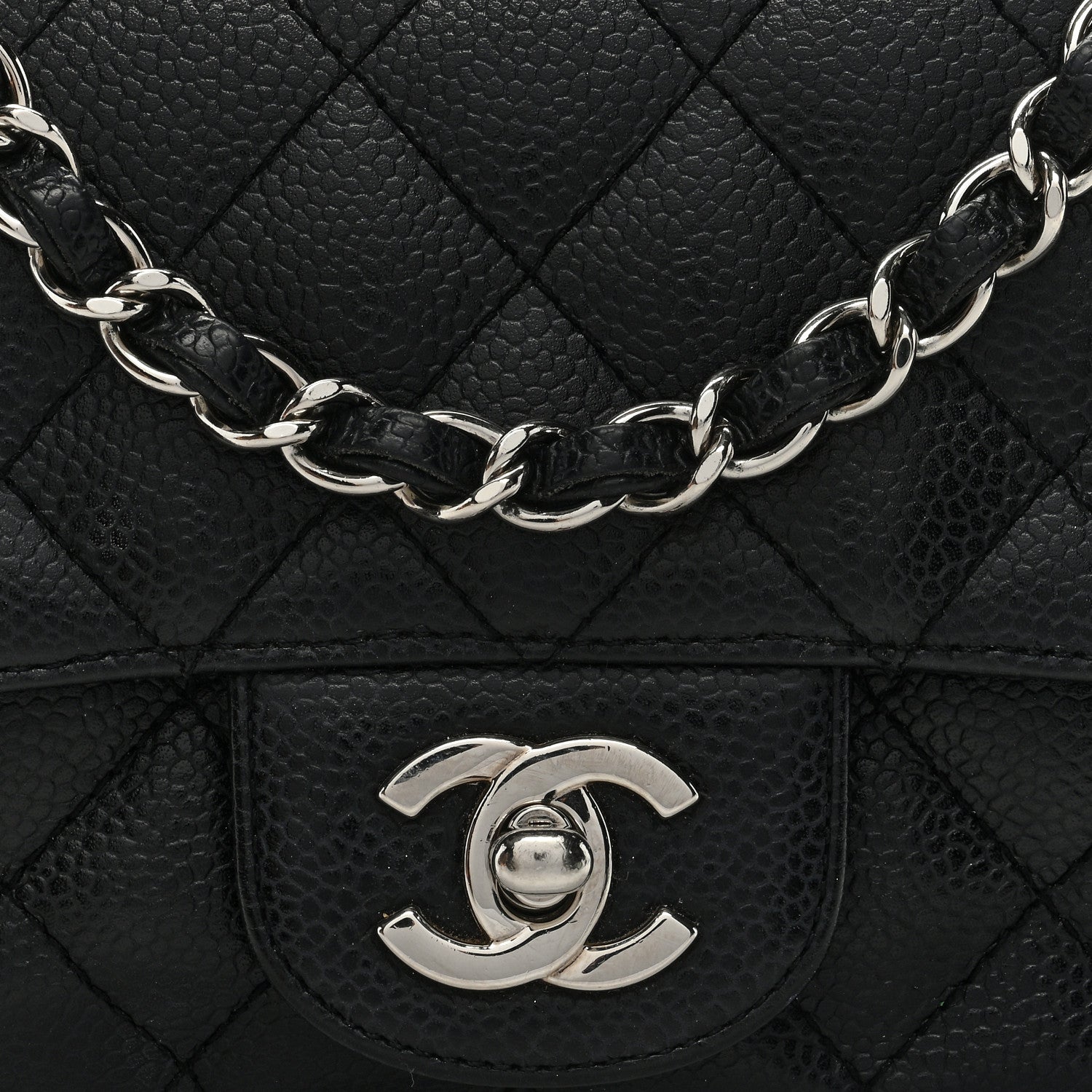 Chanel Caviar Quilted Mini Square Flap Black 8 of 10