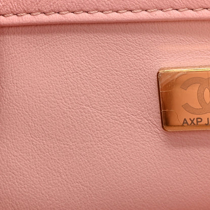Chanel Lambskin Quilted Mini Rectangular Sweet Camellia Flap Light Pink 7 of 10