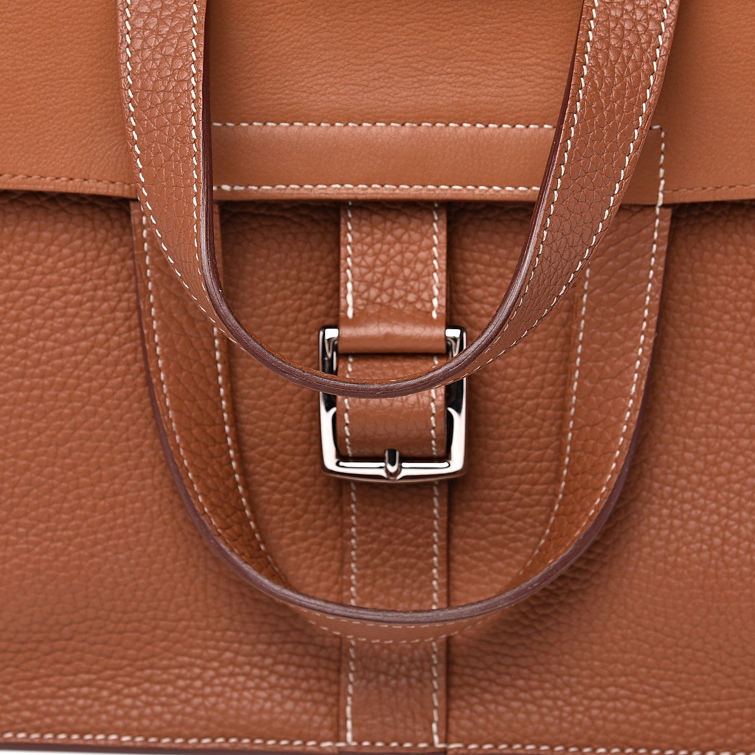 Hermes Taurillon Clemence Halzan 31 Gold 9 of 10
