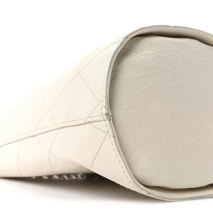 Chanel Crumpled Calfskin Bucket Bag White 9 of 10