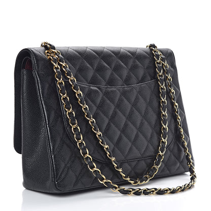 Chanel Caviar Quilted Maxi Double Flap Black 3 of 11