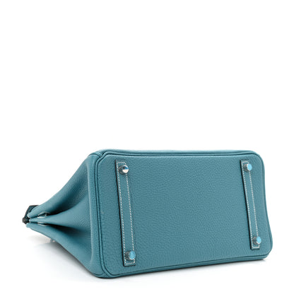 Hermes Togo Birkin 30 Blue Jean 3 of 9