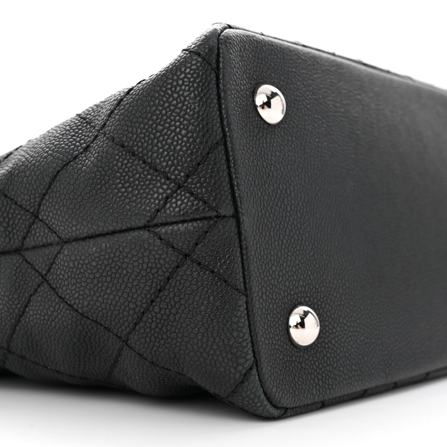 Chanel Grained Calfskin Quilted Small Daily Shopping Tote Black 9 of 19