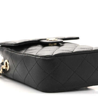 Chanel Caviar Quilted Vertical Flap With Chain Black 9 of 12