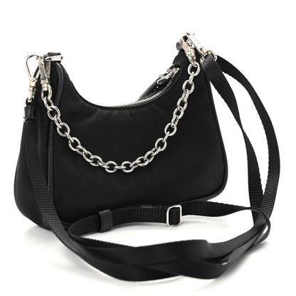 Prada Tessuto Nylon Mini Re-Edition 2000 Shoulder Bag Black 3 of 9