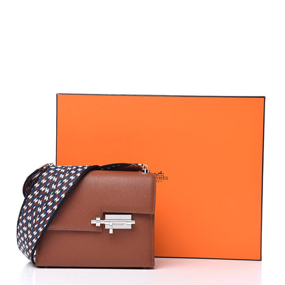 Hermes Chevre Mysore Mini Verrou Large Strap Bag Gold 11 of 11